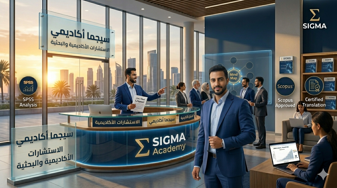 مركز سيجما أكاديمي لإعداد رسائل الماجستير والدكتوراة 2026 - خدمات الاستشارات الأكاديمية والبحثية والتحليل الإحصائي SPSS بضمان القبول